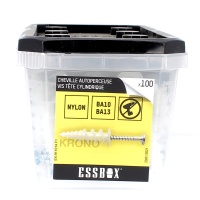 ESSBOX Chevilles Autoperceuses Nylon avec Vis TR