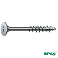 Vis à Bois VBA SPAX Tête Plate T-STAR plus Acier Nickelé avec Pointe 4CUT