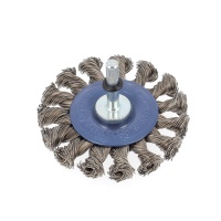 BROSSE CIRCULAIRE TORSADEE D75X12X6 FIL ACIER ONDULE 0.30 7202-611.151