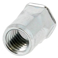 Écrou Noyé RIVKLE® en Acier Zingué à Fût Semi-Hexagonal Ouvert, Cote de Perçage Poucique (Tête Affleurante)