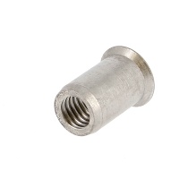 Écrou Noyé RIVKLE® en Inox à Fût Cylindrique Lisse Ouvert (Tête Fraisée)