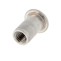 Écrou Noyé RIVKLE® en Aluminium à Fût Cylindrique Ouvert (Tête Plate)